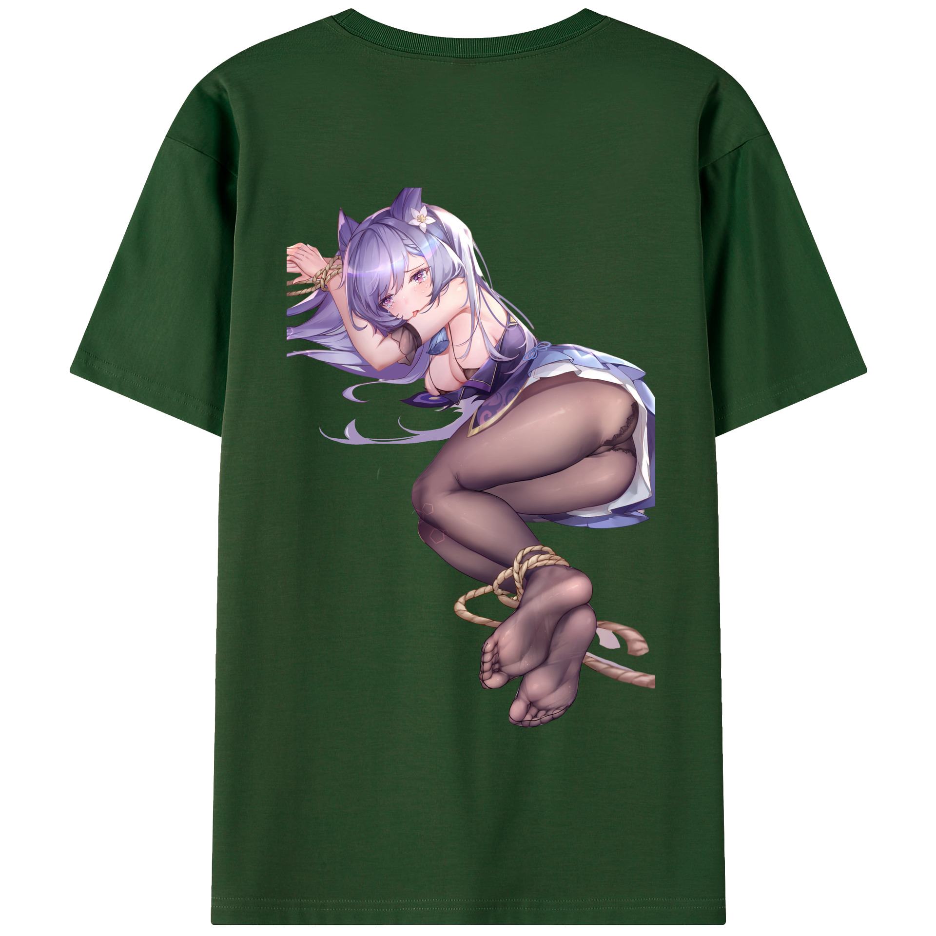 げんし神 刻晴 こくせい genshin Kokusei 綿100％半袖Tシャツ（背面プリント）